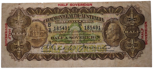 1928 Ten Shillings Riddle/Sheehan Circulated