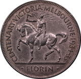 1934/35 Centenary Florin EF (Cleaned)