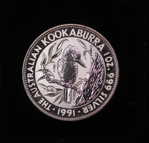 1991 Kookaburra 1oz Silver Bullion Coin