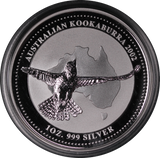 2002 Kookaburra 1oz Silver Coin in Box