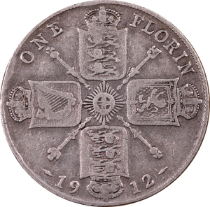 GB 1912 Florin Circulated