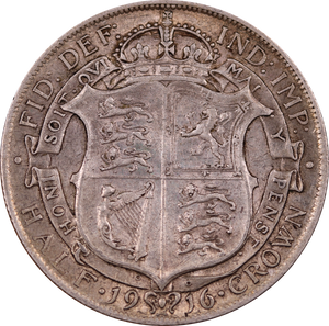 GB 1916 Half Crown Circulated