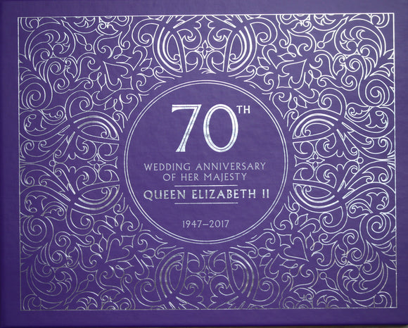 2017 70th Wedding Anniversary QEII 1oz Silver Proof Impressions Folder