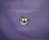 2017 70th Wedding Anniversary QEII 1oz Silver Proof Impressions Folder