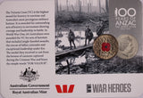 2015 Australia $1 WWI War Heroes-Red Poppy in Card