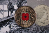 2015 Australia $1 WWI War Heroes-Red Poppy in Card