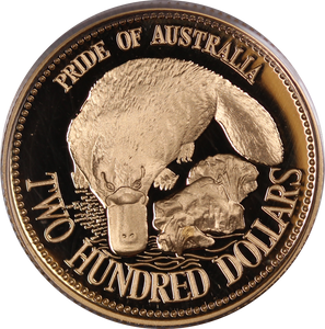 1990 The Pride of Australia Platypus $200 Gold Proof Coin