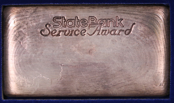 State Bank 250g Silver Bar Service Award in Presentation Box