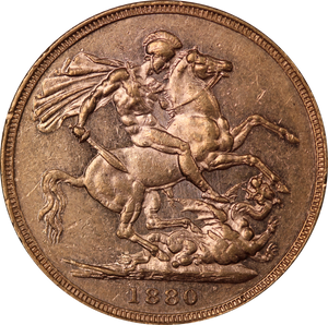 1880 Gold Sovereign EF