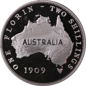 History of Australian Coinage 1909 Australia Pattern Florin