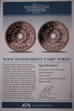 History of Australian Coinage WWII Internment Camp Token