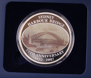 2007 $1 Sydney Harbour Bridge 75th Anniversary 1oz Silver Proof Lenticular Coin