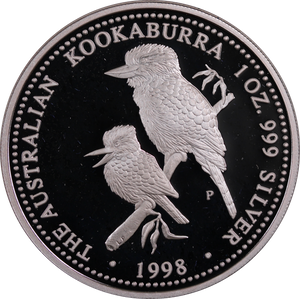 1998 Kookaburra 1oz Silver Coin