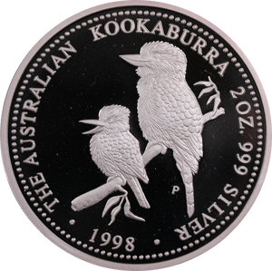 1998 Kookaburra 2oz Silver Coin