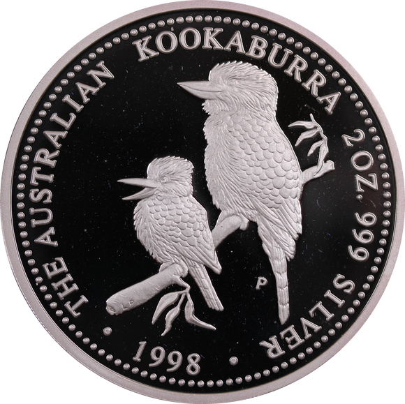 1998 Kookaburra 2oz Silver Coin