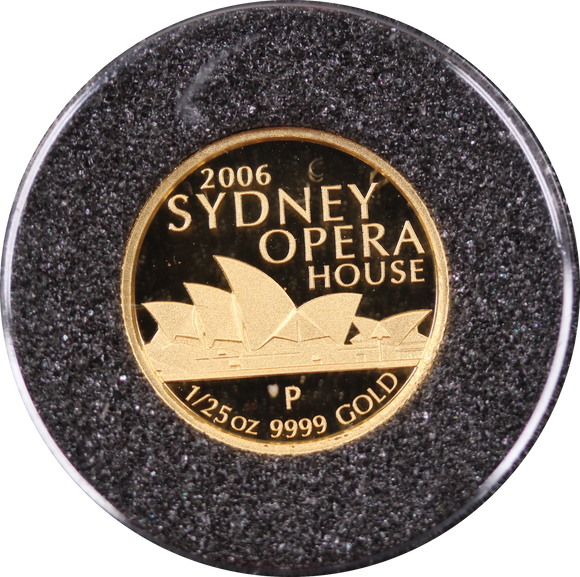 Opera House Gold 2006 Sydney Opera House 1/25oz Gold Proof Coin – Thompsons Coins