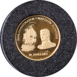 2002 Matthew Flinders 1.2g .999 Gold Proof Coin