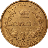 1866 Sydney Mint Type II Gold Sovereign gFine