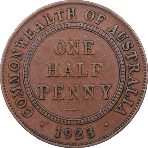 1923 Halfpenny Fine (Damaged)