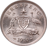 1910 Threepence Choice UNC