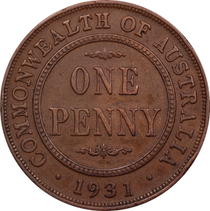 1931 Penny Dropped 1 gVF