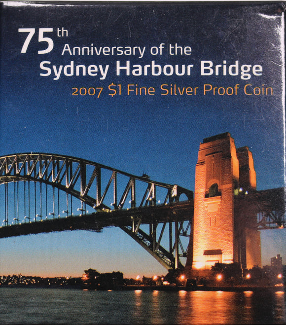 2007 $1 75th Anniversary Sydney Harbour Bridge $1 Fine Silver Proof Coin