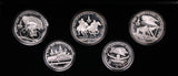 1980 Moscow Olympics 5 and 10 Rouble Silver Proof Set (1978)