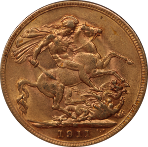 1911 Melbourne Mint Sovereign aVF