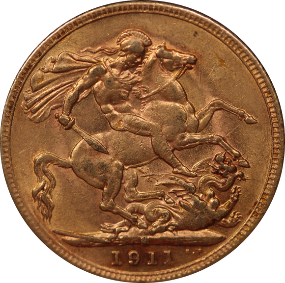 1911 Melbourne Mint Sovereign aVF