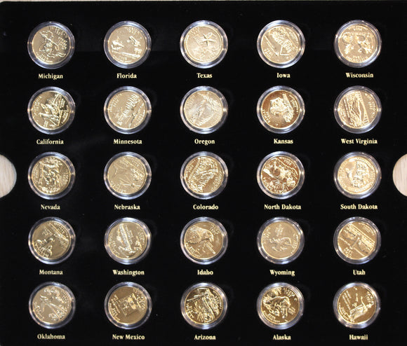 USA Gold-Plated State Series Quarter Collection