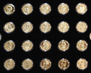 USA Gold-Plated Presidential Dollar Collection