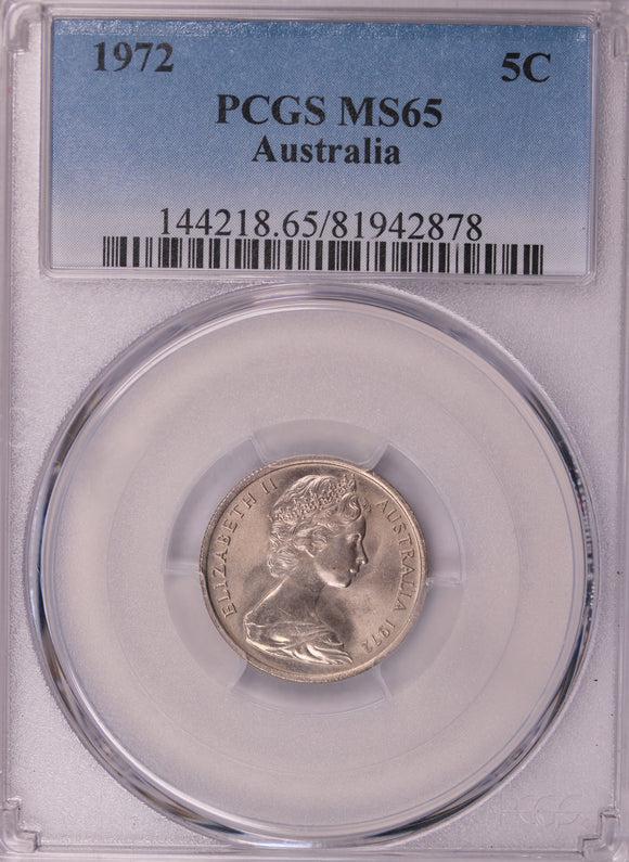 1972 5c Coin MS65