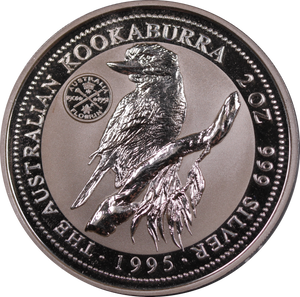 1995 2oz Silver Kookaburra Jubilee Federation Florin Privy Mark Coin