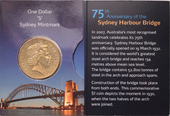 2007 $1 75th Anniversary of the Sydney Harbour Bridge UNC - 