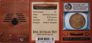 2006 $1 50 Years Of Australian Television UNC - 'S' Mintmark