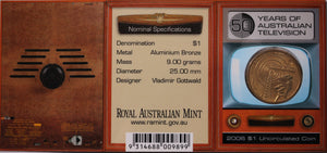 2006 $1 50 Years Of Australian Television UNC - 'C' Mintmark