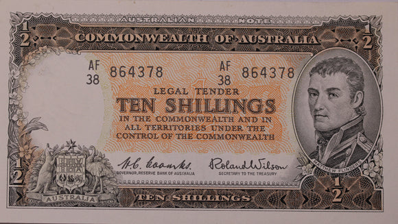 1961 Coombs/Wilson 10 Shilling aUNC