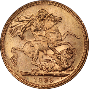 1899 Sydney Mint Sovereign aUNC