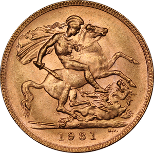 1931 Perth Mint Gold Sovereign UNC