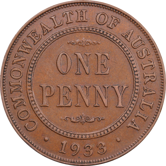 1933/32 Overdate Penny EF