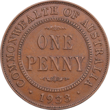 1933/32 Overdate Penny EF