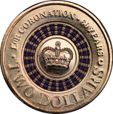 2013 Coronation Purple Coloured $2 C Mintmark Individual Coin