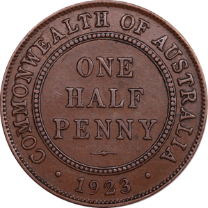 1923 Halfpenny gEF