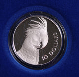 1993 Palm Cockatoo Birds of Australia $10 Silver Proof Coin