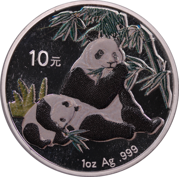 China 2007 Coloured Panda 1oz Silver Coin