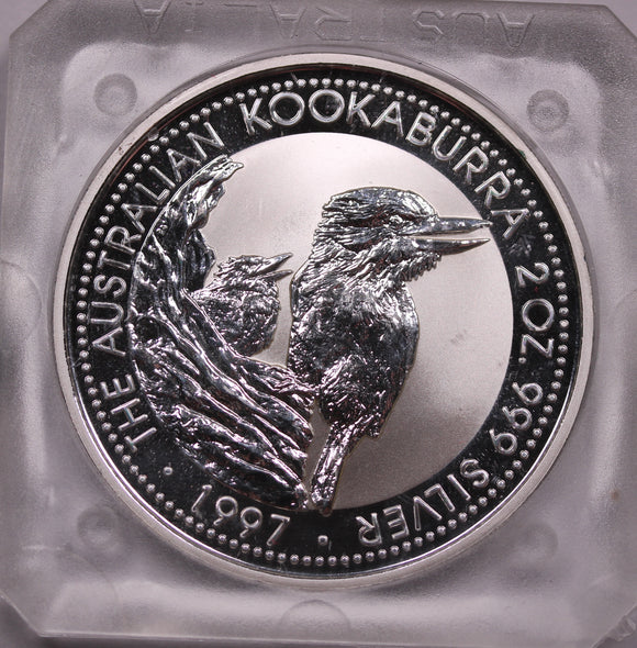 1997 Kookaburra 2oz Silver Coin