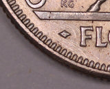 1934/35 Centenary Florin EF with Scratches