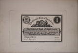 Colonial Bank of Australasia 1872 One Pound Plate Trial