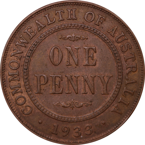 1933/32 Overdate Penny gVF