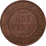 1933/32 Overdate Penny gVF